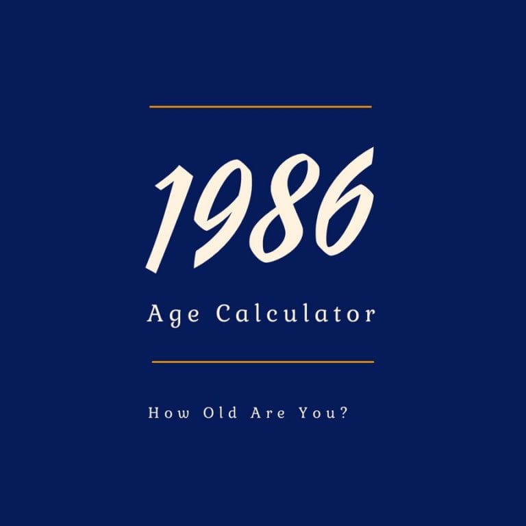 If You Were Born in 1986, How Old Are You?